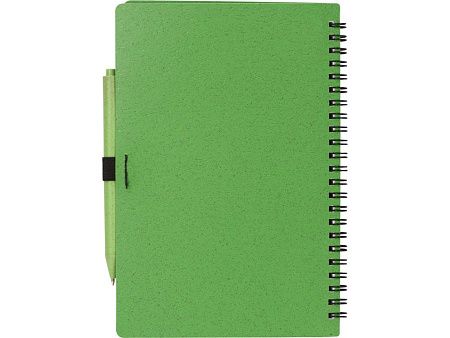 Блокнот А5 «Toledo M» с обложкой из пшеницы и пластика и шариковой ручкой