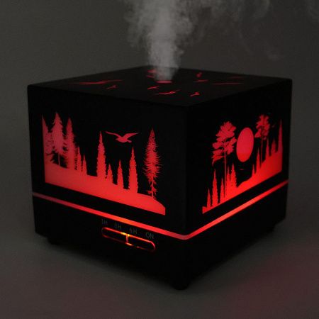 Светодиодный увлажнитель Wisdom с подсветкой гравировки, черный