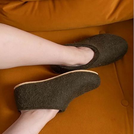 Домашние валенки Cant, зеленые (олива), размер 36