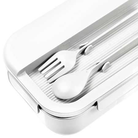 Герметичный контейнер для еды (ланч бокс)  BON VOYAGE, пластиковый, белый, 1100 мл.