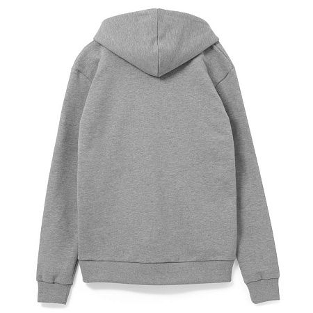 Толстовка на молнии с капюшоном Unit Siverga Heavy, серый меланж, размер XS