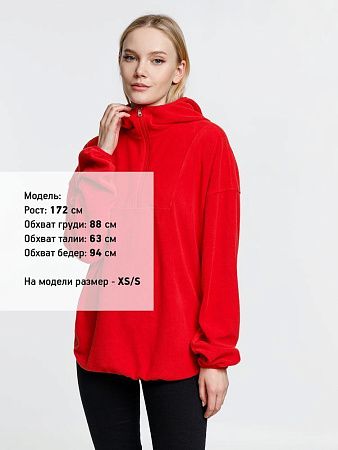 Анорак флисовый унисекс Fliska, красный, размер XS/S
