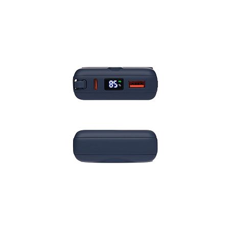 Внешний аккумулятор с подсветкой Риттер PD (Ritter PD) 10000mAh с функцией беспроводной зарядки 15W, синий