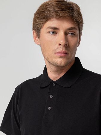 Рубашка поло мужская Spring 210, черная, размер S