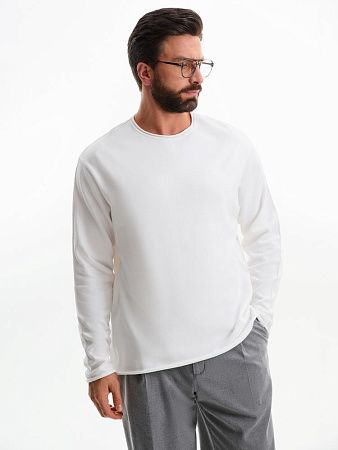 Лонгслив унисекс Siluetti Fuori, молочно-белый, размер L/XL