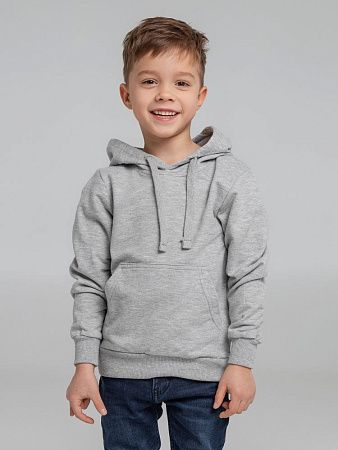 Толстовка с капюшоном детская Kirenga Kids, серый меланж, размер 12 лет (142-152 см)