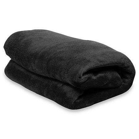 Плед мягкий флисовый Super Soft  Comfort Travel, 125*170 см, черный