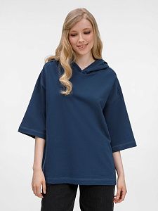 Футболка оверсайз унисекс с капюшоном Neofit, молочно-белая под нанесение