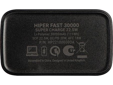 Портативный внешний аккумулятор «FAST», 30000 mAh