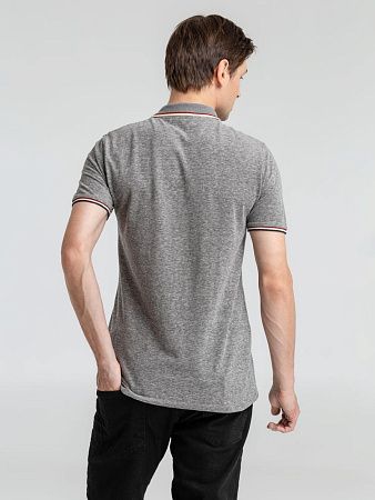 Рубашка поло мужская Paname Men, черный меланж, размер XXL