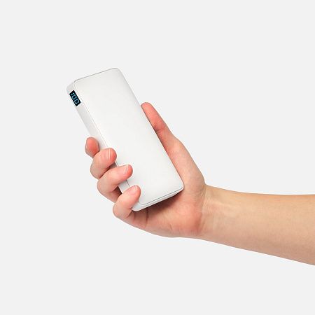 Внешний аккумулятор с подсветкой Анкор Плюс PD (Ancor PD Plus) 10000 mAh, белый
