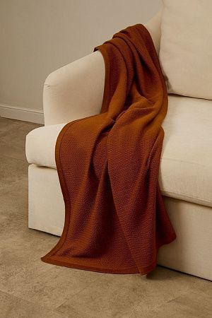 Плед Ornato, оранжевый (светлое золото)