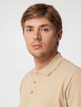 Рубашка поло мужская Summer 170, бежевая, размер XXL