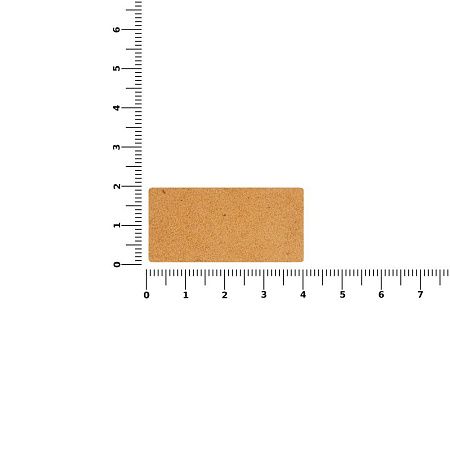 Лейбл кожаный Tuken, S, бежевый