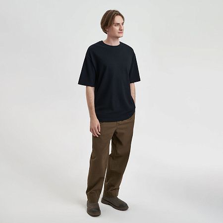 Футболка унисекс премиум AURA, 100% хлопок 200гр. черный, размер XS/S