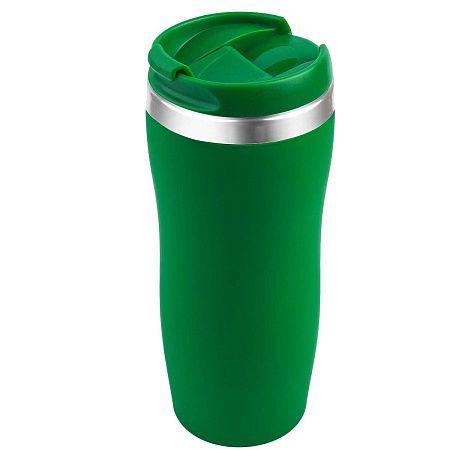 Термокружка SLIM SOFT COLOR 350мл. Зеленая с зеленой крышкой 6030.02