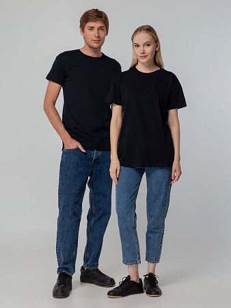 Футболка унисекс T-bolka 140, темно-синяя, размер S