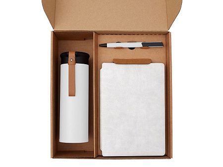 Набор «Draftea» с блокнотом, ручкой, термосом и чаем