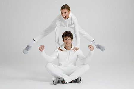 Худи унисекс Begi, молочно-белое, размер M