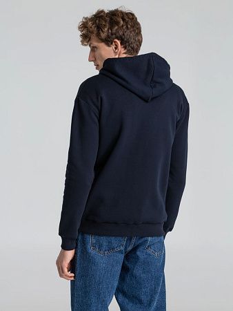 Толстовка на молнии с капюшоном Unit Siverga Heavy, темно-синяя, размер XS