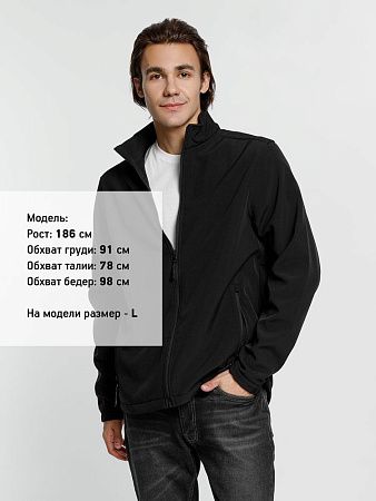 Куртка софтшелл мужская Race Men, черная, размер S