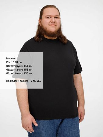 Футболка оверсайз Big Boss, черная, размер XS/S