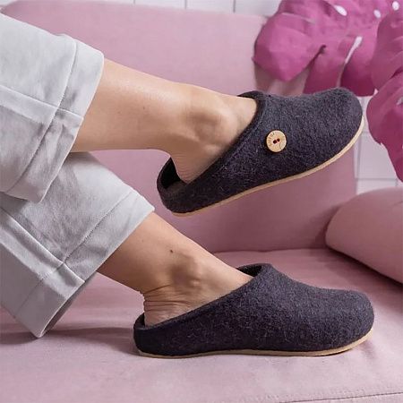 Домашние валенки Step, темно-синие (клякса), размер 46