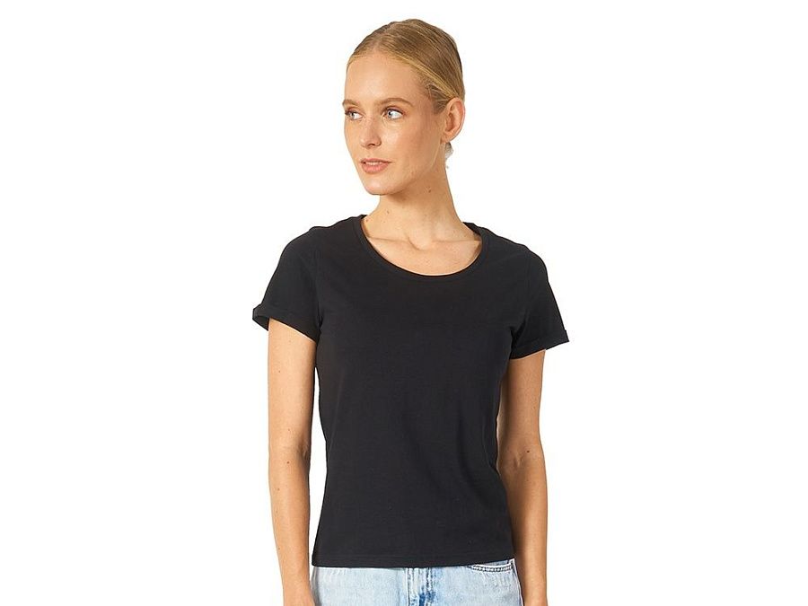 Футболка «Sydney» с подвернутыми рукавами, женская под нанесение