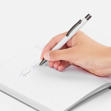 Ручка шариковая Atento Soft Touch, белая