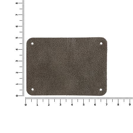 Лейбл кожаный Beta, XL, серый