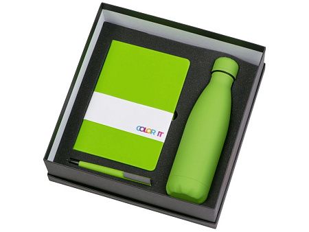 Подарочный набор «COLOR IT» c блокнотом, ручкой и термобутылкой