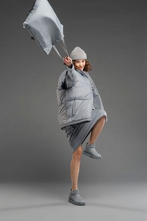 Шопер B3, серый с серыми ручками