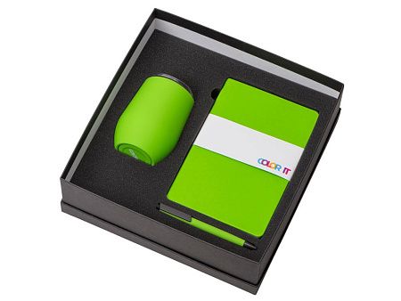 Подарочный набор "Color it" с блокнотом, пластиковой ручкой и термокружкой