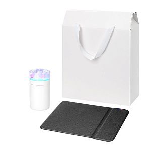 Подарочный набор Crystal, Honor, черный (увлажнитель воздуха, зарядное устройство)