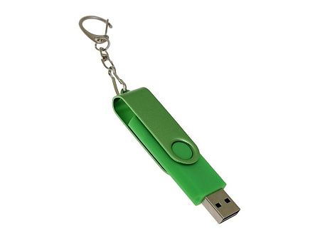 USB 3.0- флешка на 32 Гб с поворотным механизмом и дополнительным разъемом Type-C
