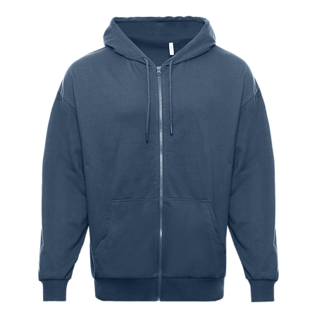 Толстовка STAN Oversize Zip с капюшоном футер без начёса 240, 99, Графит,  (101)  (50/L)