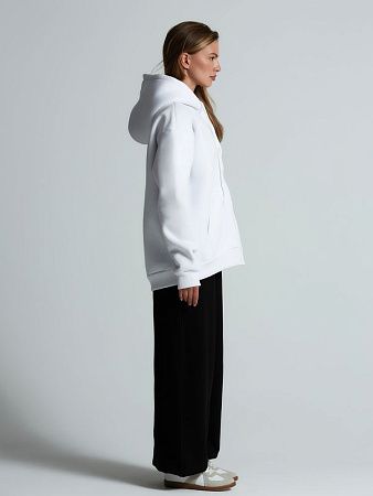 Толстовка унисекс оверсайз Zippy, белая, размер XL/2XL