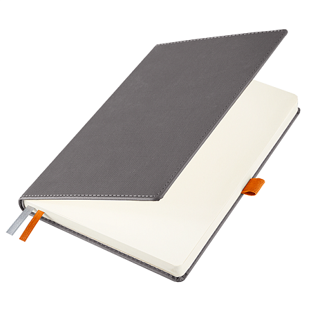 Ежедневник Alfa Note Pasu А5, серый/оранжевый,  недатированный, в твердой обложке