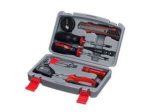 Набор инструментов, 13 предметов, цвет: серый, красный, черный