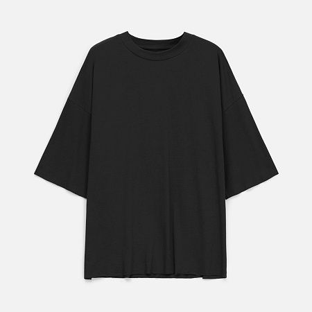 Футболка унисекс оверсайз T1, черная, размер M/L