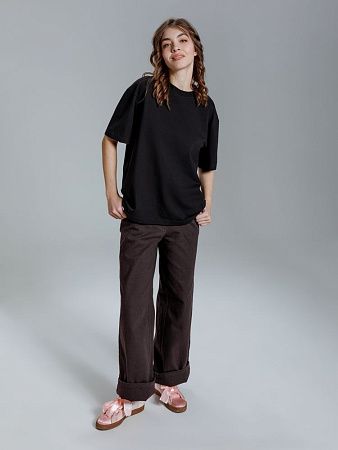 Футболка оверсайз Kangas, черная, размер XS/S