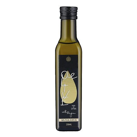 Подарочный набор "Фламинго": бутыль для масла, оливковое масло, винный уксус, розовая соль, пробка для бутылки