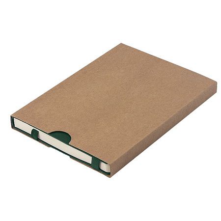 Ежедневник недатированный Boomer, А5,  темно-зеленый, кремовый блок в линейку, без обреза