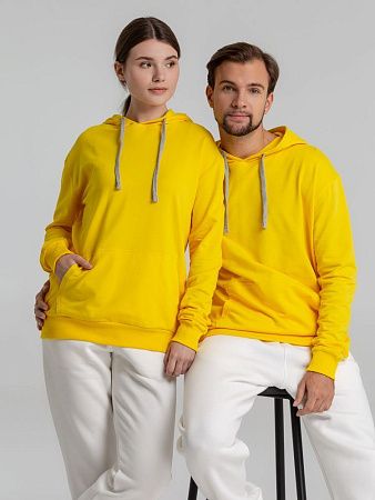 Толстовка с капюшоном Unit Kirenga, желтая, размер 4XL