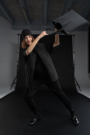 Шопер B3, черный с черными ручками