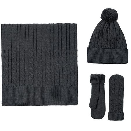 Набор Heat Trick, черный меланж, размер M