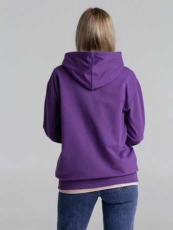 Толстовка на молнии с капюшоном Unit Siverga, фиолетовая, размер XXL