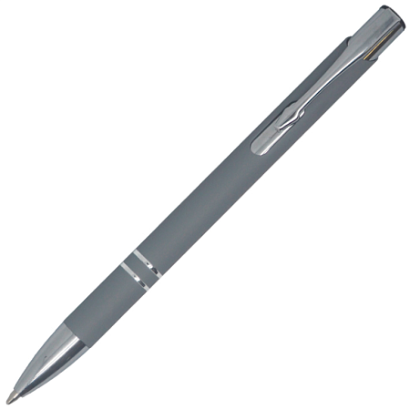 Ручка шариковая, COSMO HEAVY Soft Touch Requis,, металлическая, серая