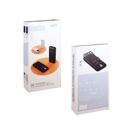 Зарядное устройство "Phantom" 10000 mAh с 4мя встроенными кабелями и цифровым индикатором заряда