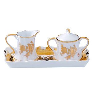 Набор &amp;quot;Мелисса&amp;quot; (молочник и сахарница на блюдце), 17 * 8,5 *7 см 167379